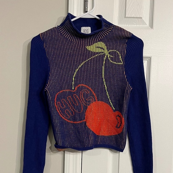 BDG Tops - BDG cropped cherry turtleneck sweater SZ XS